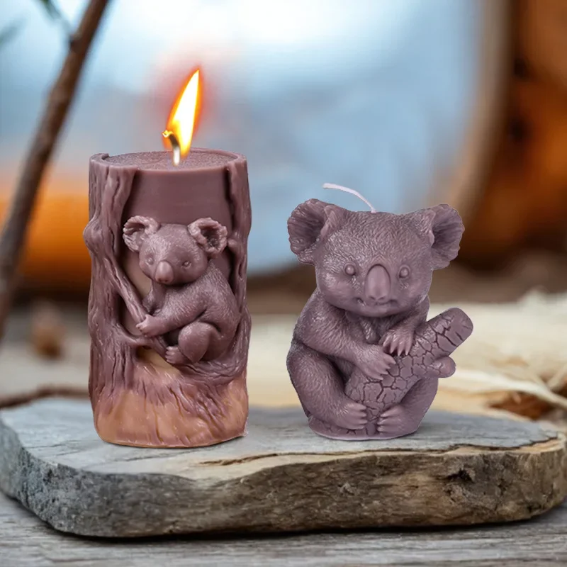 

Mirosie 3d Animal Scented Candle Silicone Mold Simulation Koala Diy Squirrel Plaster Epoxy Resin Molds Candle Making Supplies