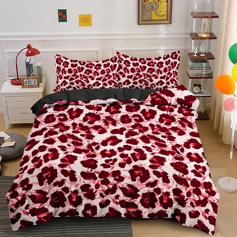 

Leopard Print Animal Skin Bedding Set Single Twin Double Queen King Cal King Size Bed Linen Set