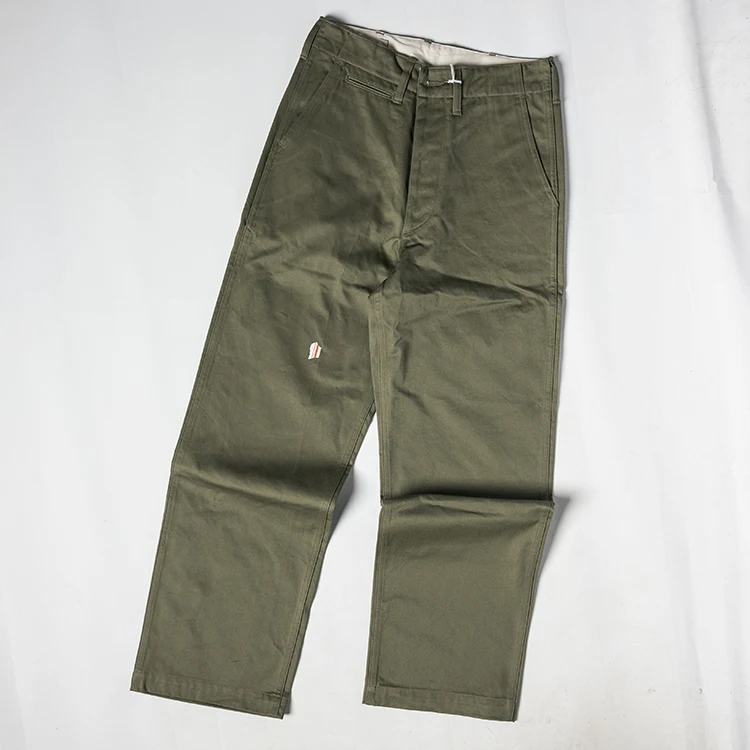 

B-ade 942 Chino Utili Khaki Pants Military een Casual Straight Loose Fit Men's Cotton Trousers Vintage Sle