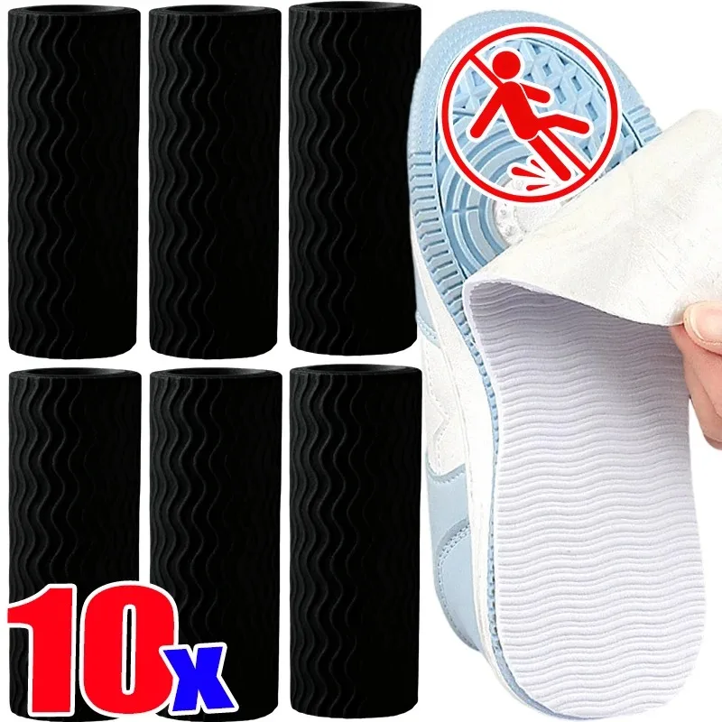 10x27cm Self Adhesive Noise Reducing Shoe Soles Anti Slip Pads for Sports Shoes Insoles Quiet Non Scratch Floor Protector