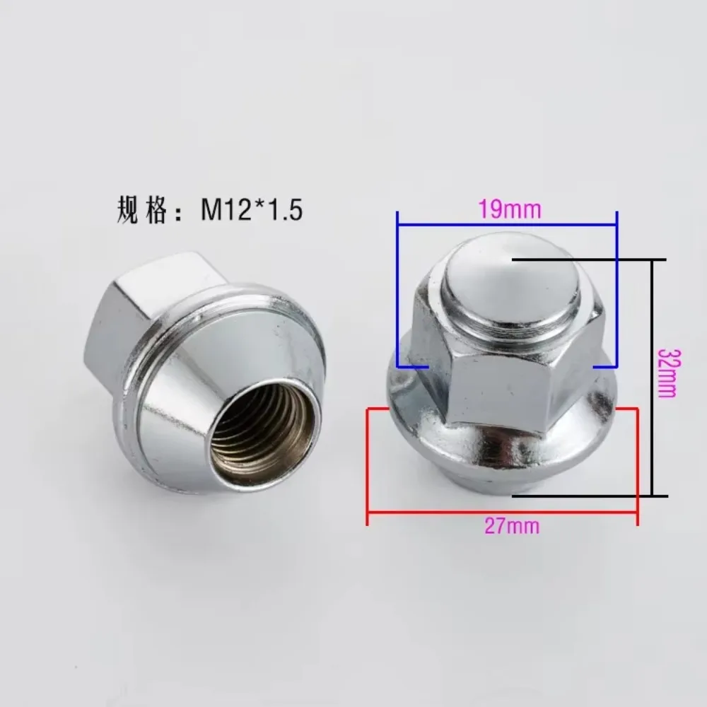 1pc Wheel Lug Nut Suit For Ford Series M12x1.5 Hex 19mm Thickness 32mm