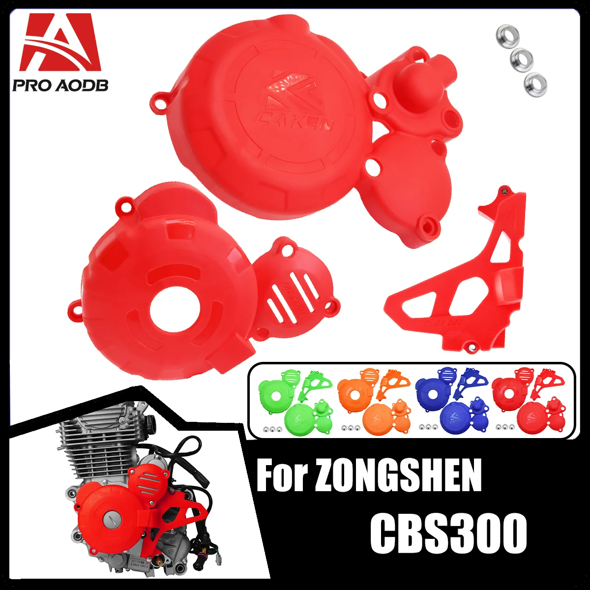 Motorcycle Engine Cover Clutch Cap Magneto Water Pump Guard Crankcase Ignition Protector For ZONGSHEN CBS300 KEWS ZUMA AJ1 NB300