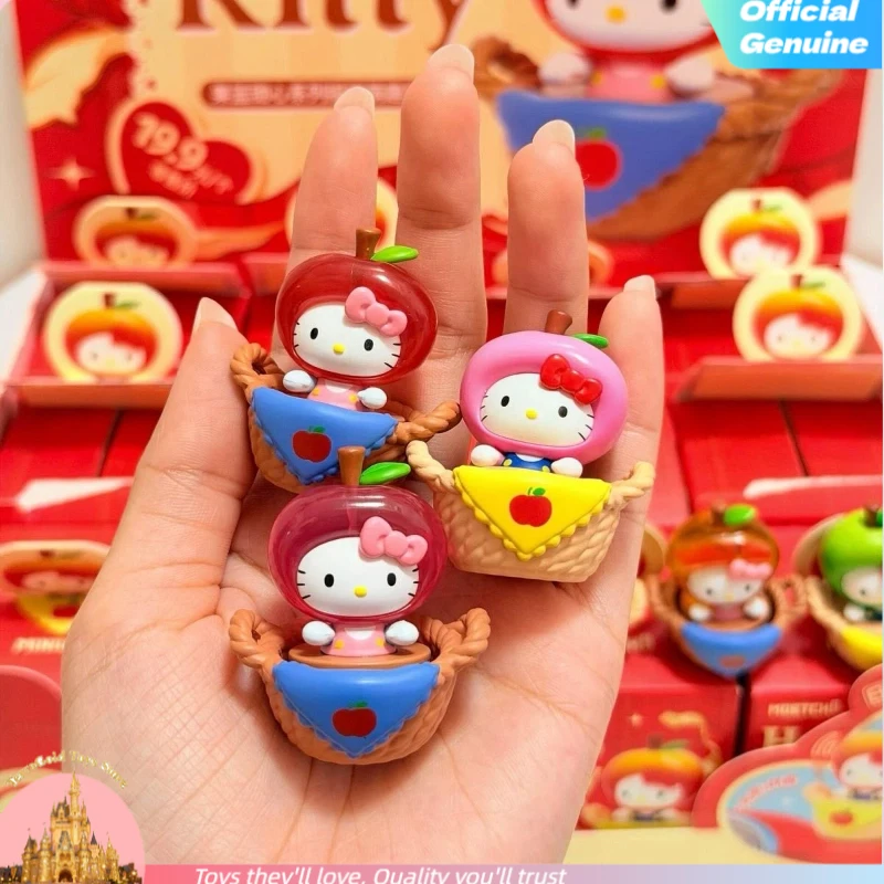 

NEW Sanrio Hello Kitty Apple Basket Sweet Series Shaking Cute Bean Figurine Blind Box Toys Ornament Car Desktop Decoration Gift