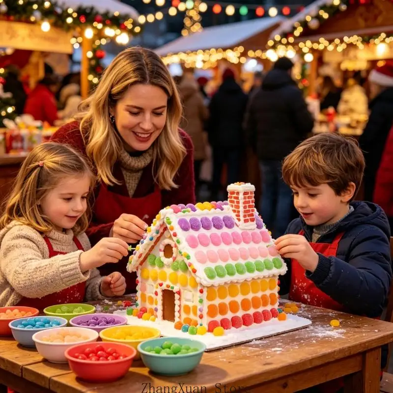 Dekorationen Süßigkeiten-Stil aus Harz für Weihnachten, DIY-Feiertagsdekorationen, 3 x – Detail 2