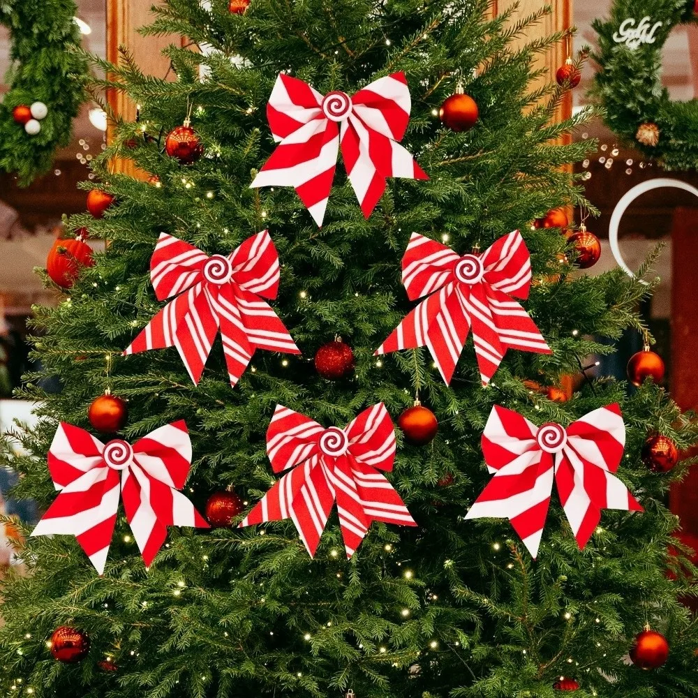 Christmas Throw Blanket - 3PCS New Candy Stripe Christmas Bow