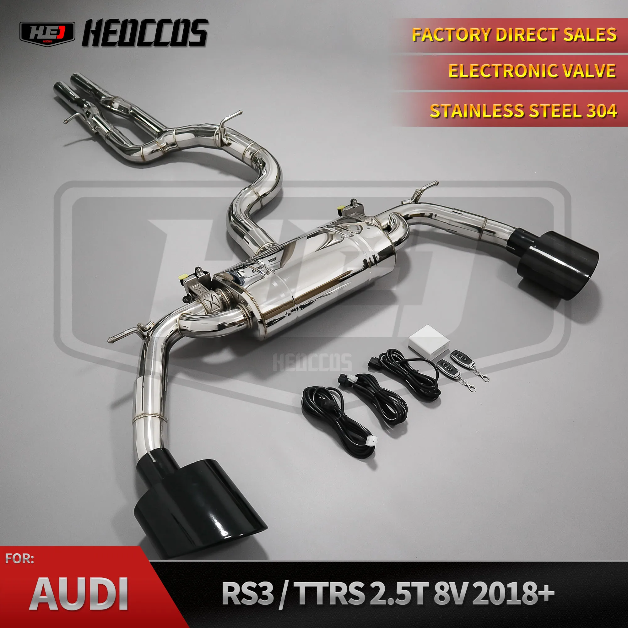 

HEO Exhaust System For Audi RS3 TTRS 2.5T Exhaust Muffler with Valve Car Accessories Pipe