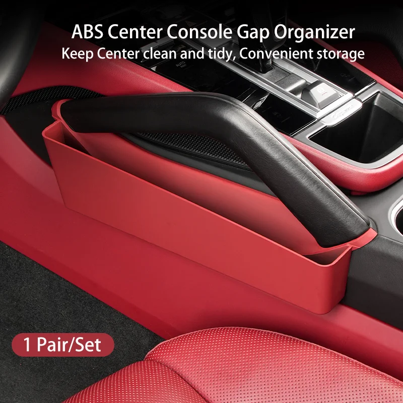 Center Console Gap Storage Box For Porsche Cayenne 2018 2019 2020 2021 2022 2023 2024 Car Central Phone Holder Auto Organizer