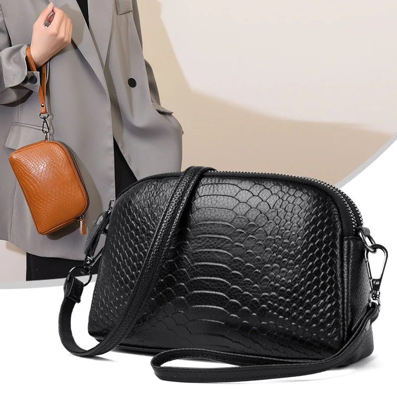 Women's real leather shoulder bag fashion multi-functional high-grade women's handbag