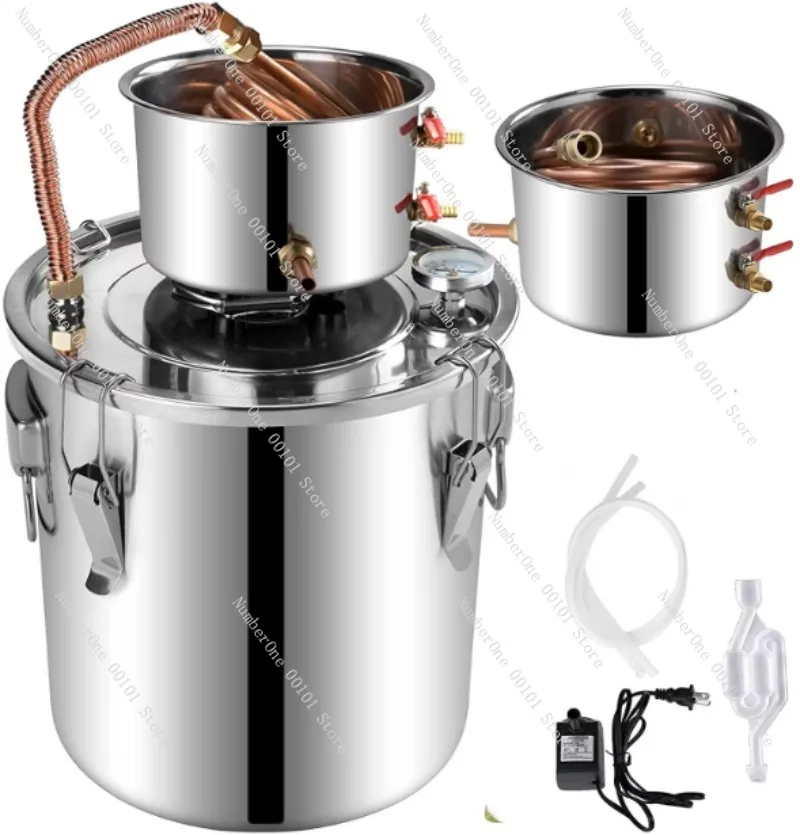 3-13 Gallon Alcohol Still Stainless Copper DIY Kit for Moonshine Essential Oil Water Distilling