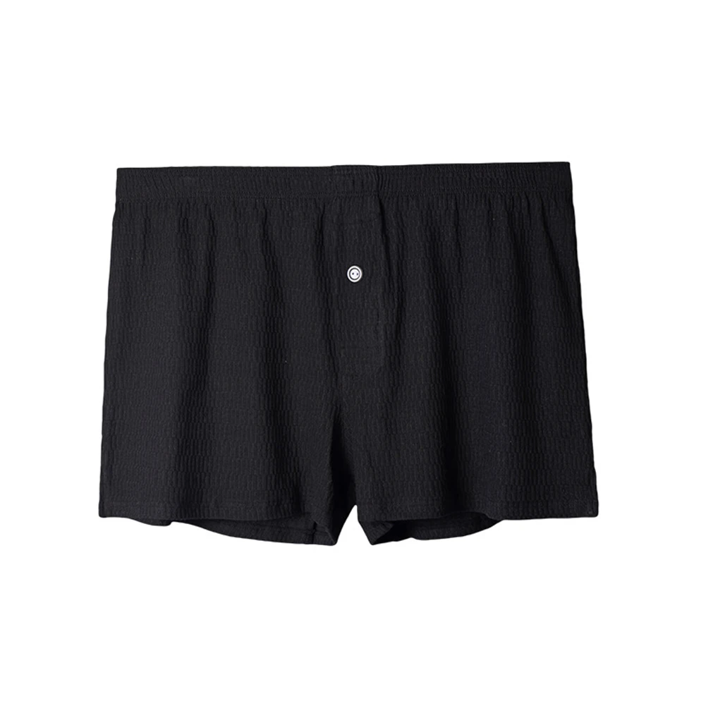 

Comfortable Homewear Loose Underwear Non-Transparent Fabric Soft And Stretchable Material Classic Men's Underwear Trunks Black