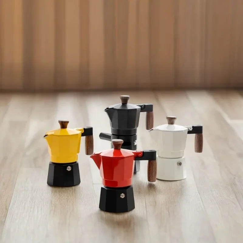 

2025 Advanced Dual Valve Mocha Pot 3-cup Extraction Italian Espresso Machine Vintage Coffee Pot