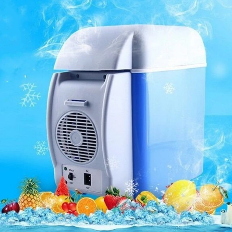

12 Volt Refrigerator Hot and Cold Car Fridge 7.5 Liter Capacity Includes Plugs for Home Outlet & DC Charger Standard
