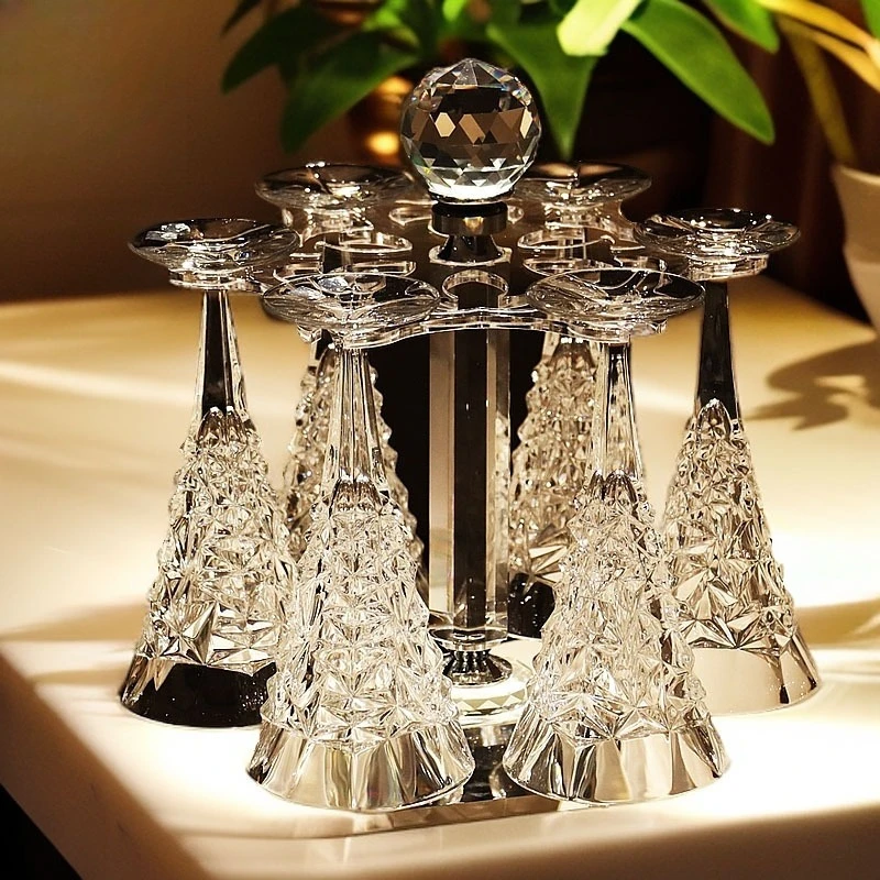 Crystal Glass Classic High Red and White Wine Glass Wine Decanter Set Light Luxury and High-end Feeling Household Goods