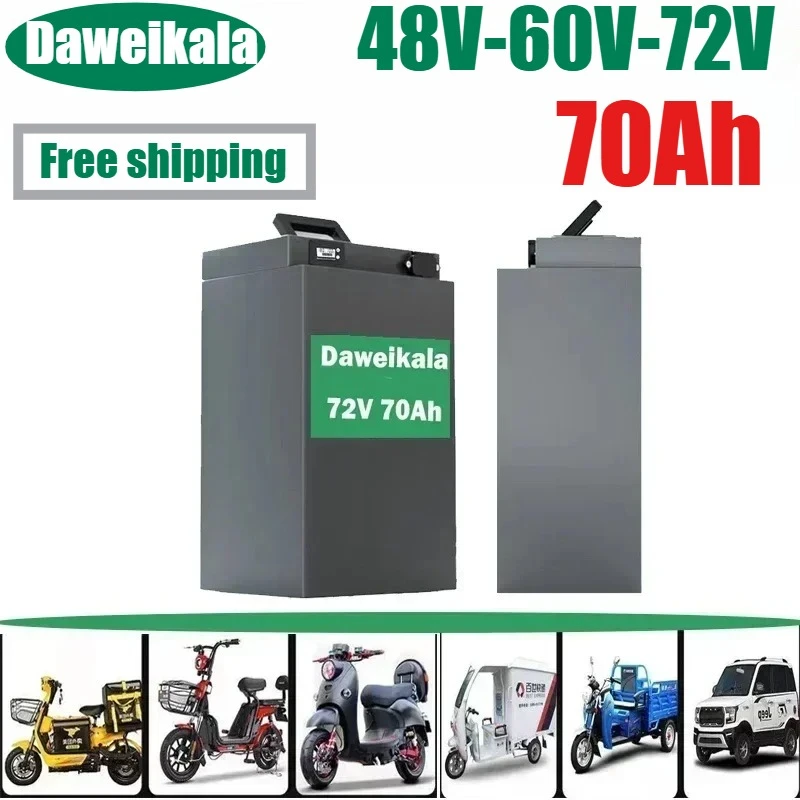 

Литий-ионный аккумулятор 72В 70Ач с BMS для мотоциклов, электромобилей, гольф-каров, высокопроизводительный перезаряжаемый аккумулятор