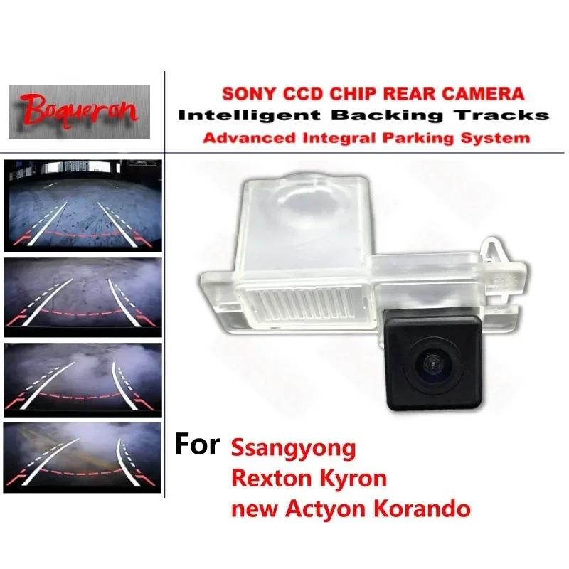 

for Ssangyong Rexton Kyron new Actyon Korando CCD Car Backup Parking Camera Intelligent Tracks Dynamic Guidance Rear ViewCamera