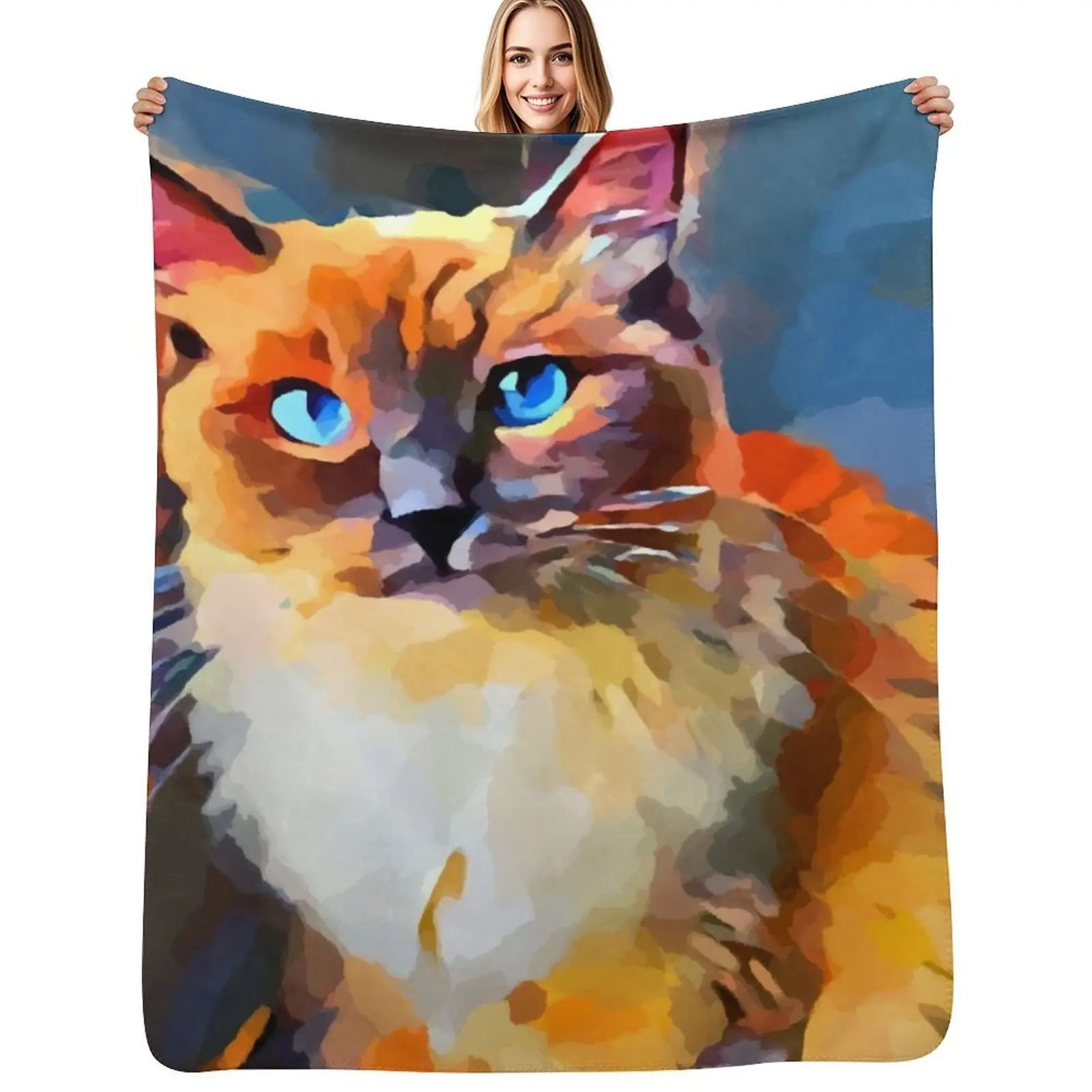 Ragdoll 2 Throw Blanket Luxurious Soft Blanket Holiday Gift for Family