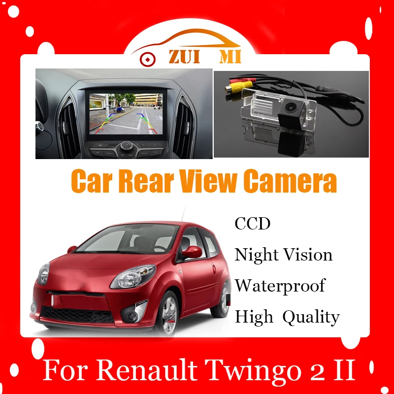 Car Reverse Rear View Camera For Renault Twingo 2 II 2007~2014 CCD Full HD Night Vision Backup Parking Camera