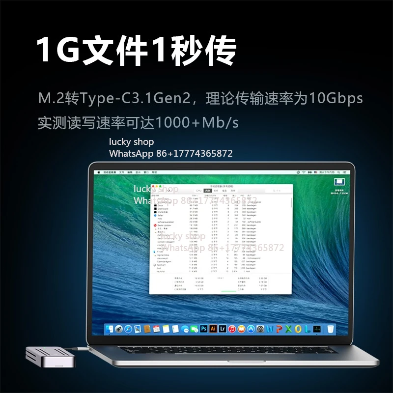 Lucky Grocery Store I9GTR M.2 Solid-state NVME Mobile Hard Drive Case SATA Dual Protocol M2 External Box To Ssd1105241158 Store