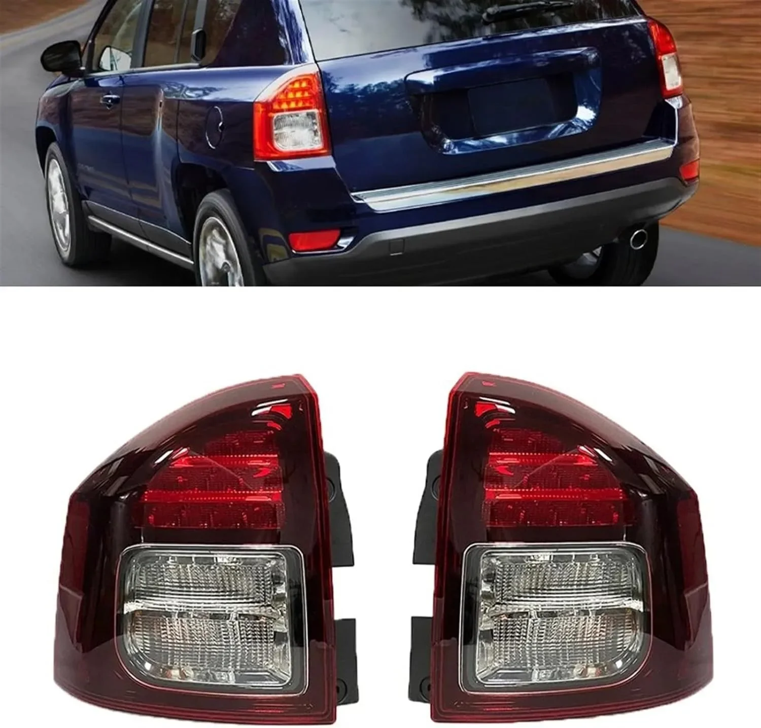 

For Jeep Compass 2014 2015 2016 2017 Car LED Tail light Rear Bumper Light Stop Brake Lamp Turn Signal Warning
