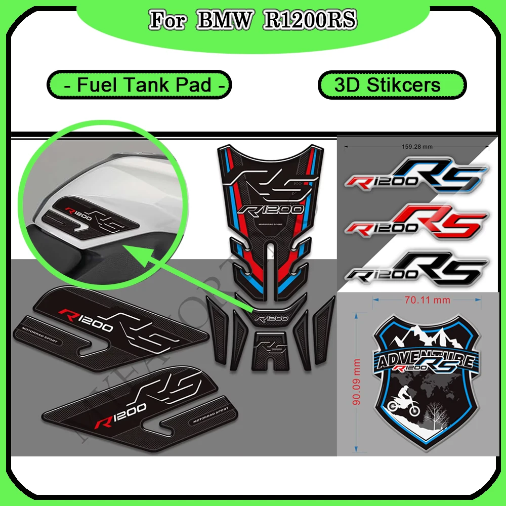 

For BMW R1200RS R 1200 RS R1200 motorcycle fuel tank pad decoration protection sticker flower paper fish bone sticker