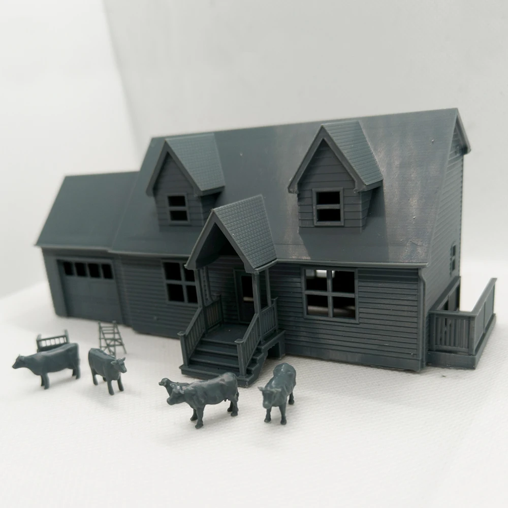 

Country Farm Barn Rural Scene LYTS024 1/87 Miniature Building Military Car
