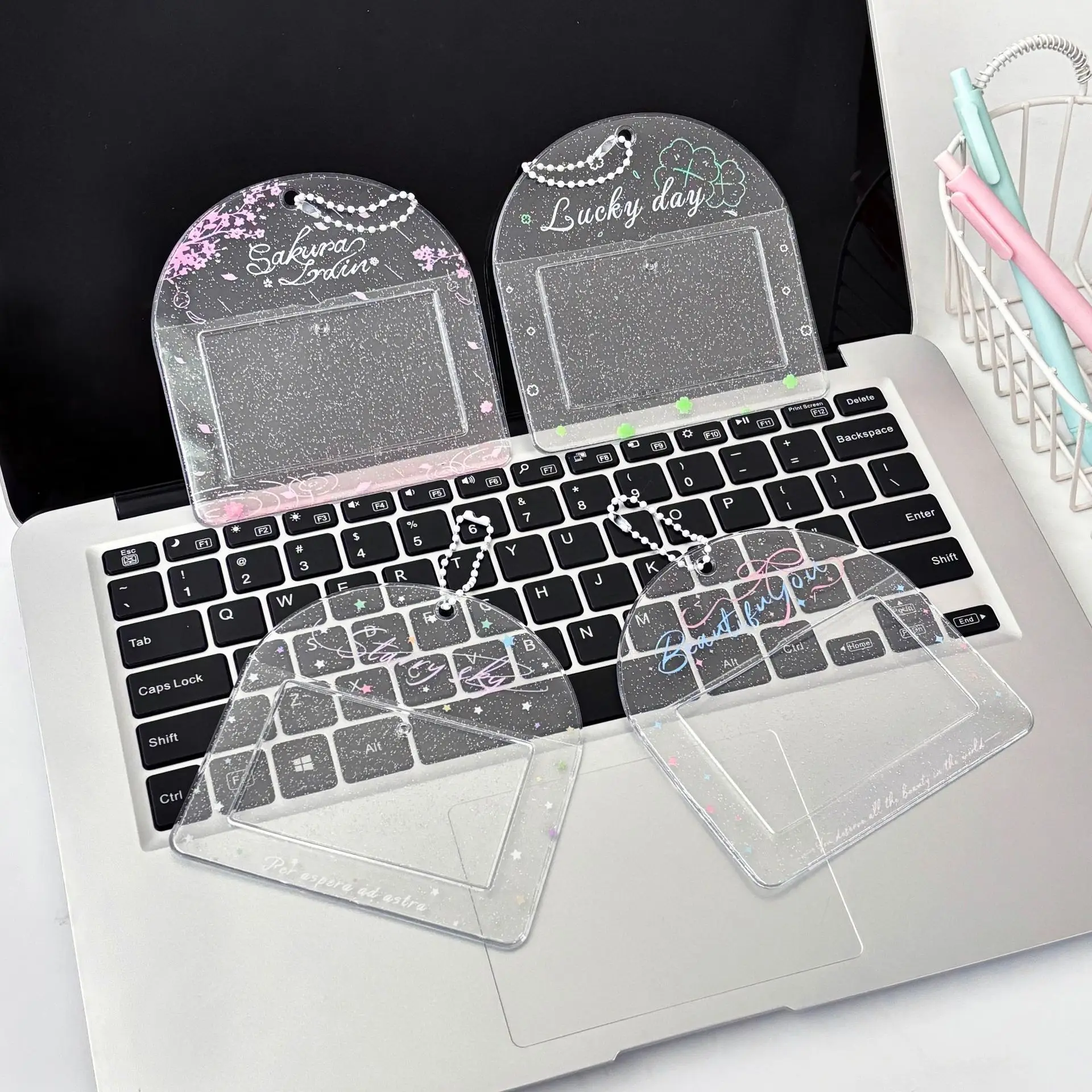 

Прозрачный милый горизонтальный держатель для фотокарт Kpop в стиле ретро, 3 дюйма, милый портативный брелок для ключей, защита для студенческого удостоверения личности