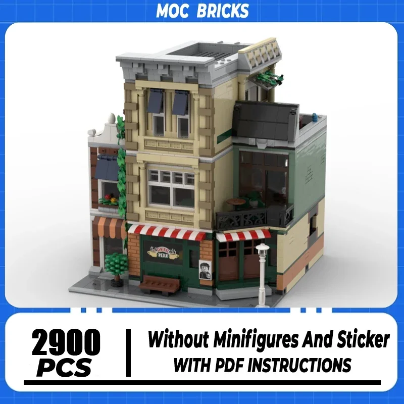 

Moc Building Block Central Perk Model Technology Brick DIY Assembly Modular City Street View Toy For Gift