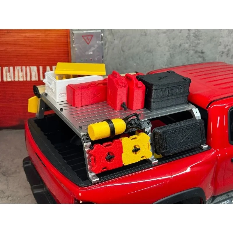 RC Truck Scale Accessories Kit for 1/8 Scale KM RAM 1500 RC Crawler Recovery Fuel Can Side Awning Realistic Details