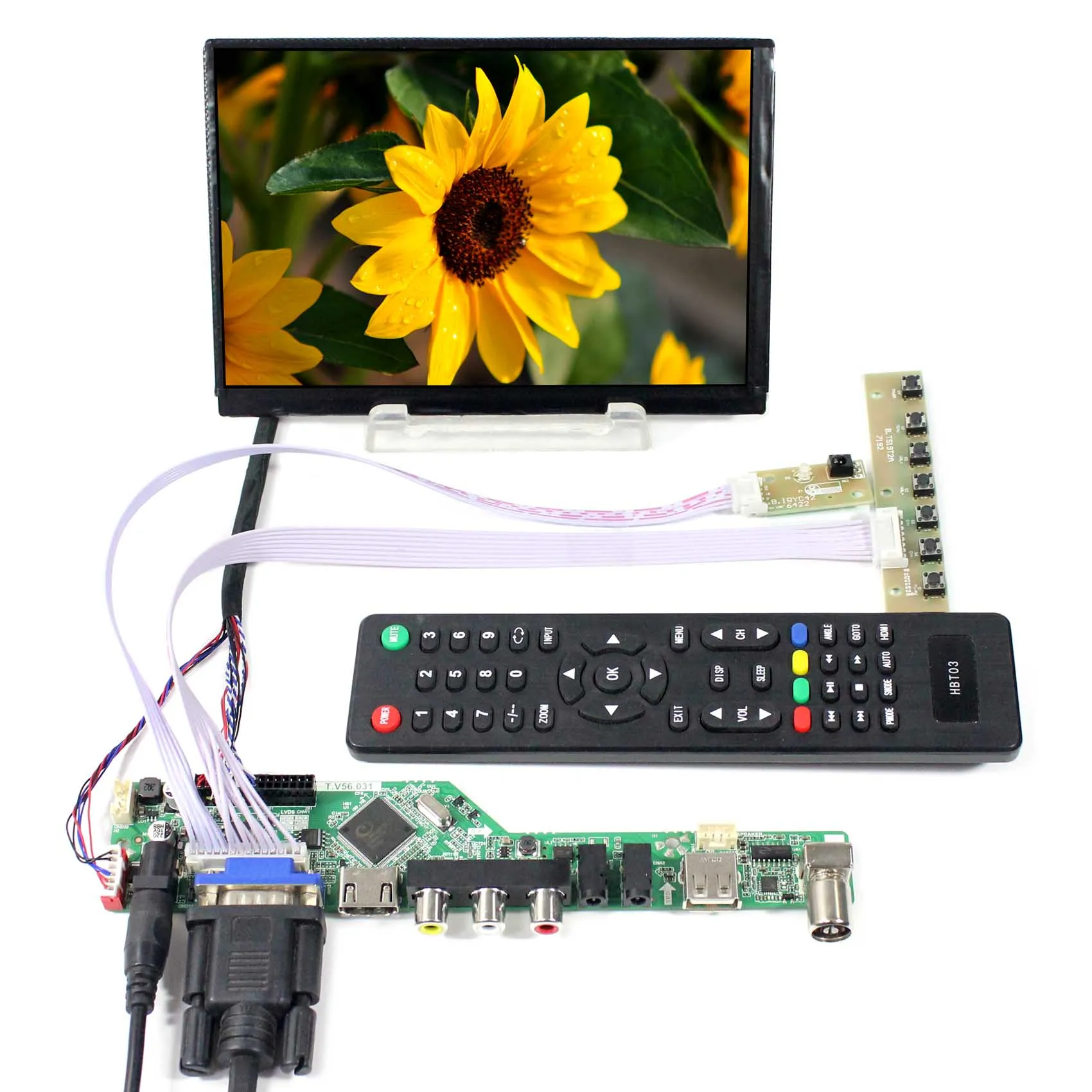 

LCD Driver Board T.V56.03 with 7inch N070ICG-LD1 1280X800 IPS LCD Panel Screen