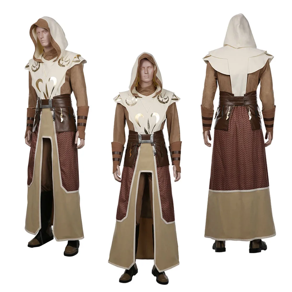 

Jedi Temple Guard Cosplay Costume Fantasy Movie Space Battle Clothes Adult Men Robe Cloak Uniform Outfits