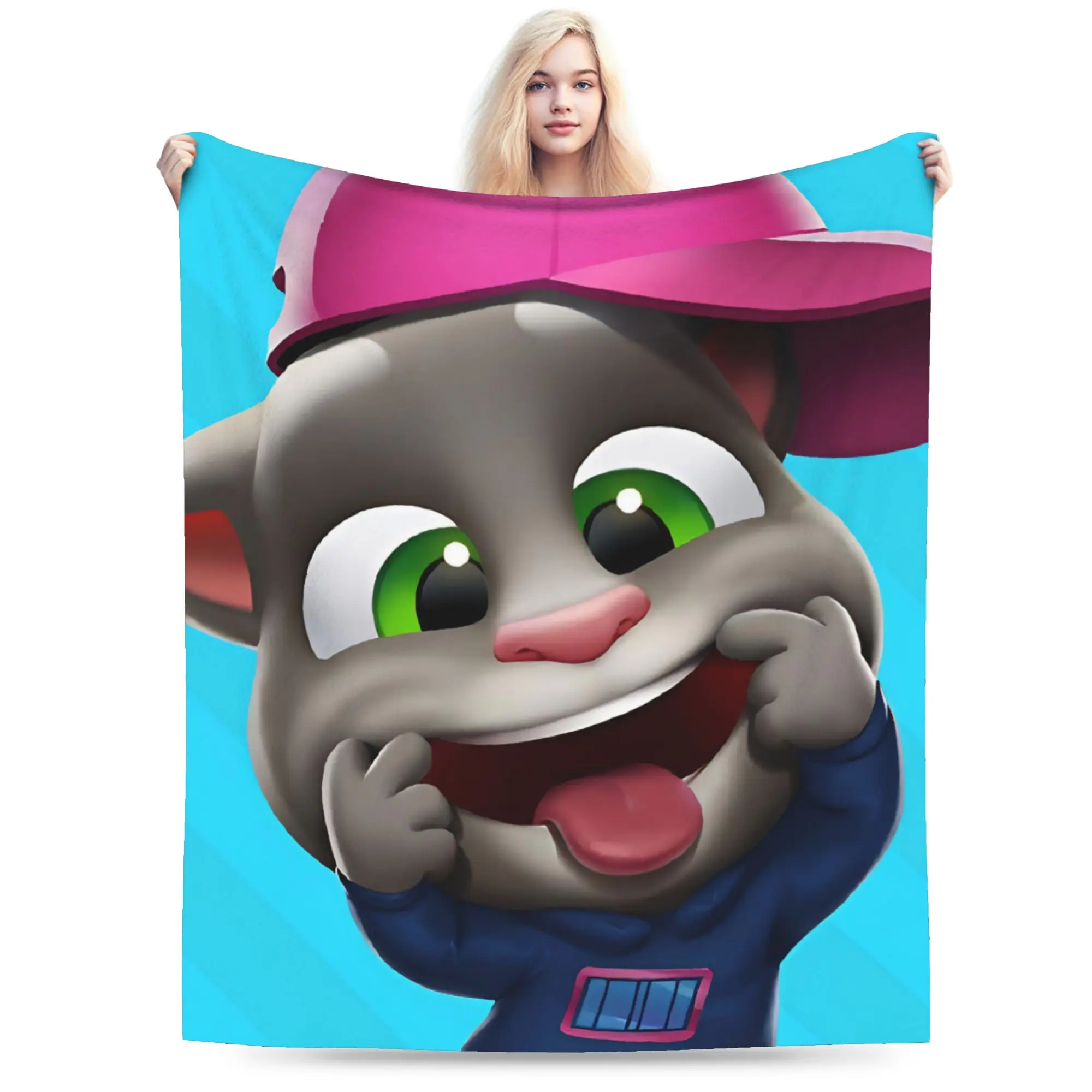 T-Talking T-Tom And F-Friends Throw Blanket for Couch  Fuzzy Plush Blanket 50x60 Inches Multi-size Bedspreads for All Seasons