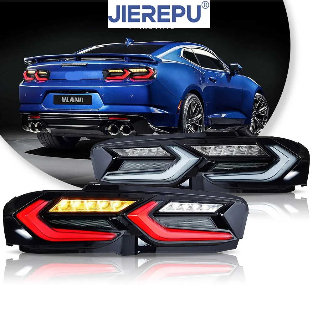 

1 комплект светодиодных задних фонарей для Chevrolet Camaro Chevy 2019-2024 SS ZL1, задний фонарь в сборе, последовательные автомобильные фары, аксессуары