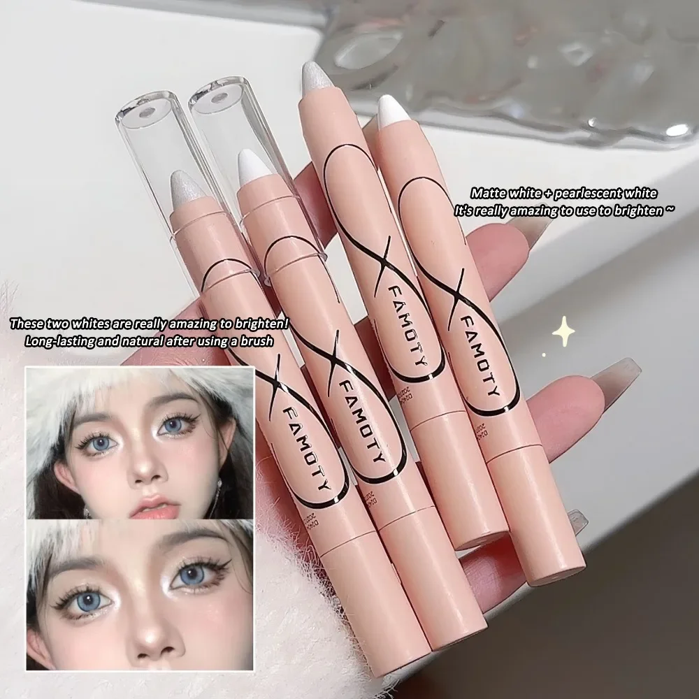 パールアイシャドウペンシル横たわっているカイコ蛍光ペンマットアイメイクパール高光沢ブライトニンググリッターアイシャドウスティック