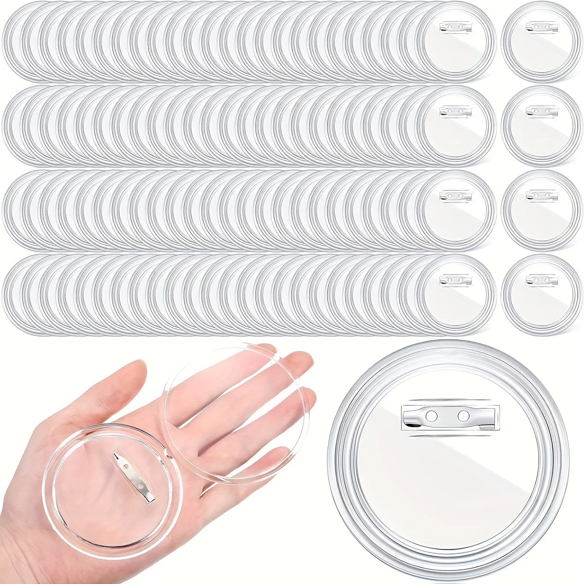 Bases de Acrílico Transparente - Button Badge Blank avaliação e preço