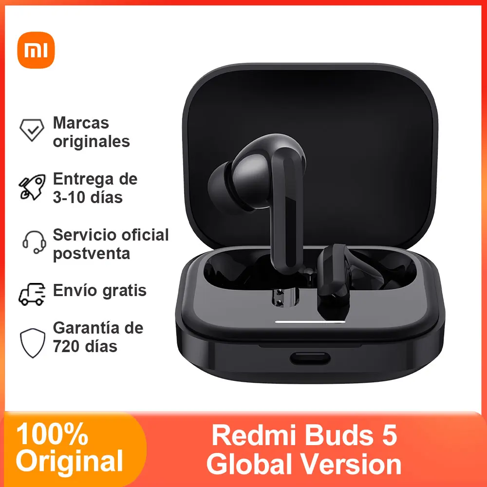 Globalna wersja Xiaomi Redmi Buds 5 słuchawki Bluetooth, bezprzewodowa słuchawka BT5.3, aktywna redukcja szumów do 46dB, sterowanie dotykowe