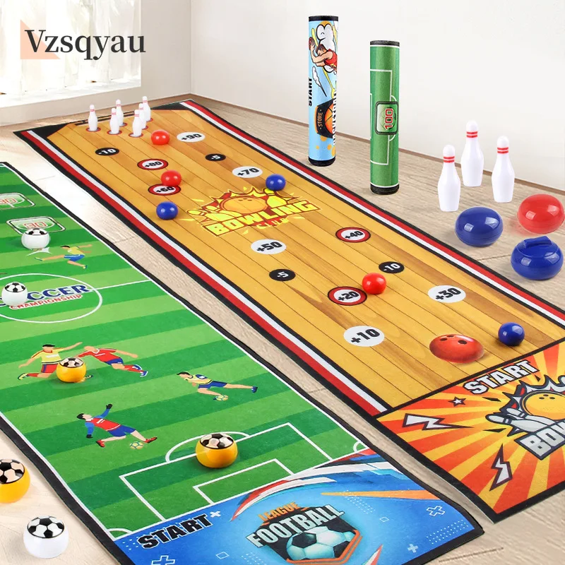 Curling Soccer Bowling Table Games Mat Family Friend Party Fun Indoor Sport Toys for Kid Children Interactive Social Board Games