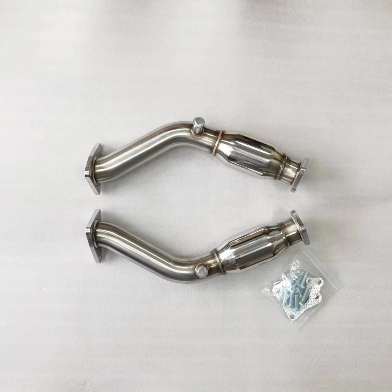 For Exhaust Resonated Test/Down Pipes Fits Ni Ssan 370Z Z33 Infiniti G37 Coupe Sedan VQ37HR 07-08  with Muffler