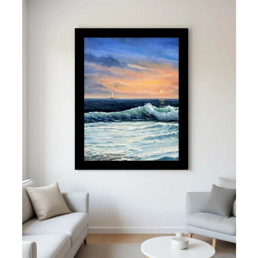 

Набор из двух черных рамок для картин 24x30 дюймов, для настенного крепления, без паспарту