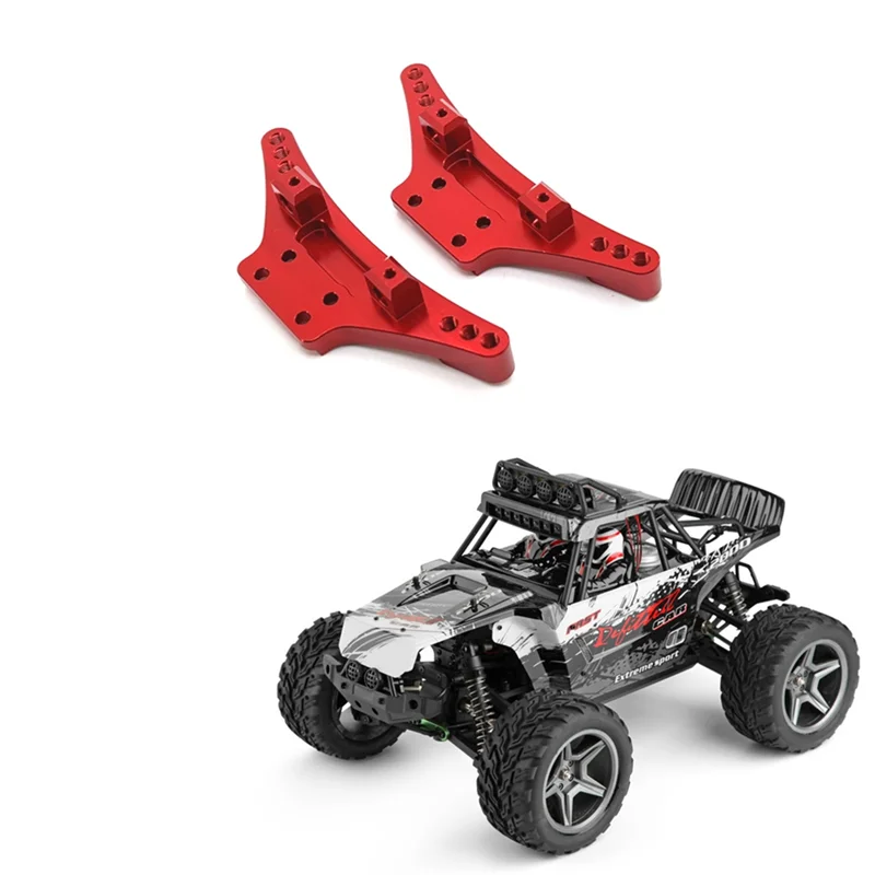 Metal Front and Rear Shock Tower for Wltoys 104009 104016 104018 12401 12402-A 12403 12409 Upgrade Parts,Red