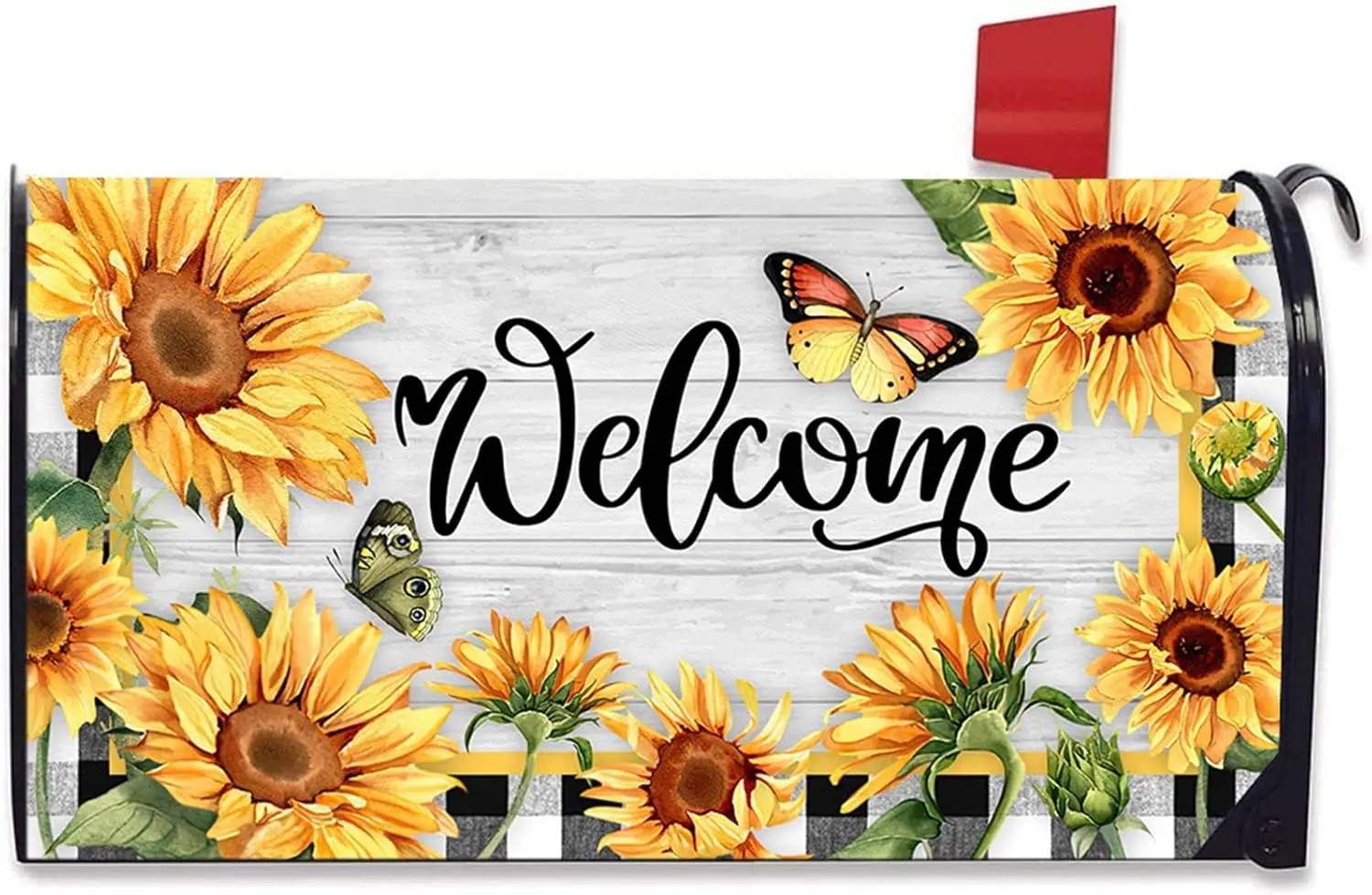 Spring Summer Welcome Mailbox Cover Magnetic Standard 21