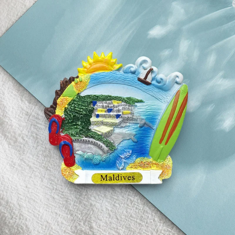 

Maldives3d3D Beach Scenery Creative Fridge Magnets Exquisite Travel Souvenirs Home Decorations
