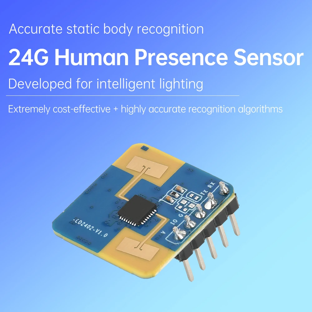 HLK-LD2402 24G Millimeter Wave Radar Sensor Human Micro Motion Sensor Module for Smart Security/Body Sensor Light Control