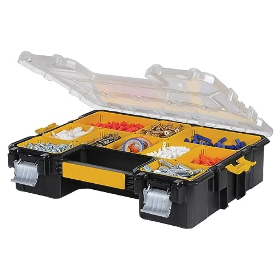 

Small Parts Organizer, Hardware Storage Box with Removable Dividers, 10-Compartment