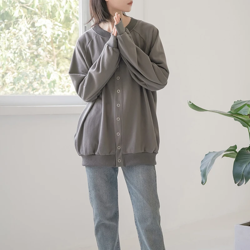 Sweat-shirt ample Jaet coréen japonais Sle, nouveau automne hiver pour femmes, décontracté, doux, Long, Cardigan ouvert