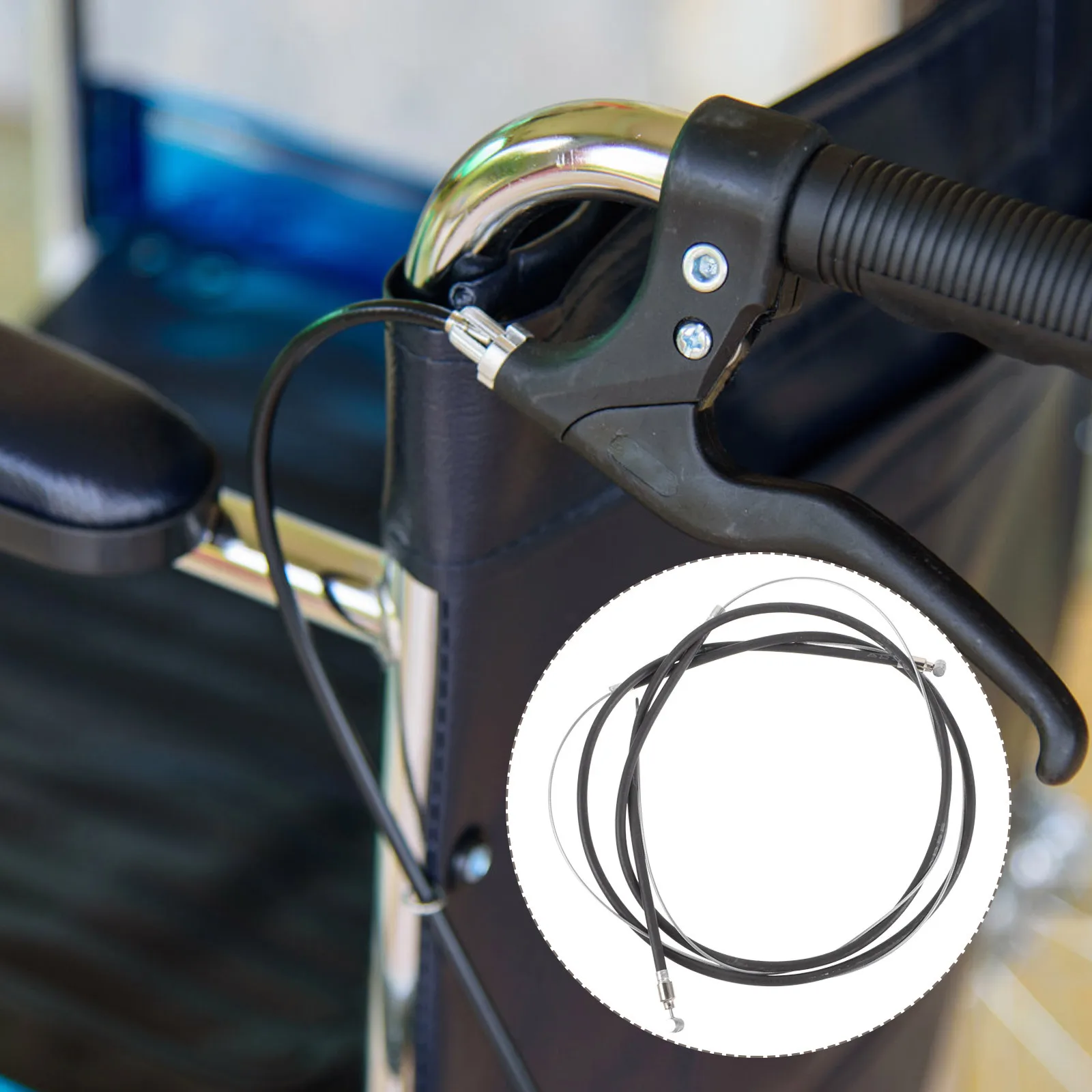 

2Pcs Bike Brake Cable Front and Rear High Tension Resistance Smooth Cycling Brake Wires for Road Mountain Bikes