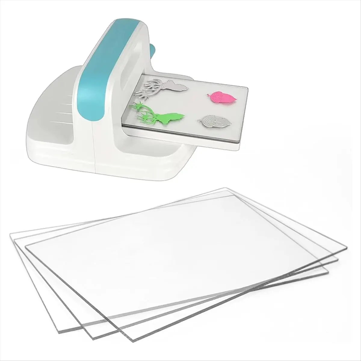 ABNH 3 Pcs Clear Cutting Plate, Transparency Acrylic Cutting Pads for Embossing Crafting