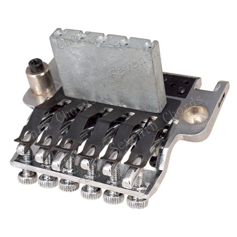 A Set Of Tremolo Electric Guitar Bridge Double Locking Systyem Pulled 6 7 Strings Musical Instruments Accessories Parts