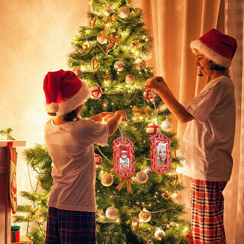 18 PCS Unfinished Blank Wooden Mini Picture Frames With Lanyard For Kids DIY Painting Display Photo Hanging Decoration