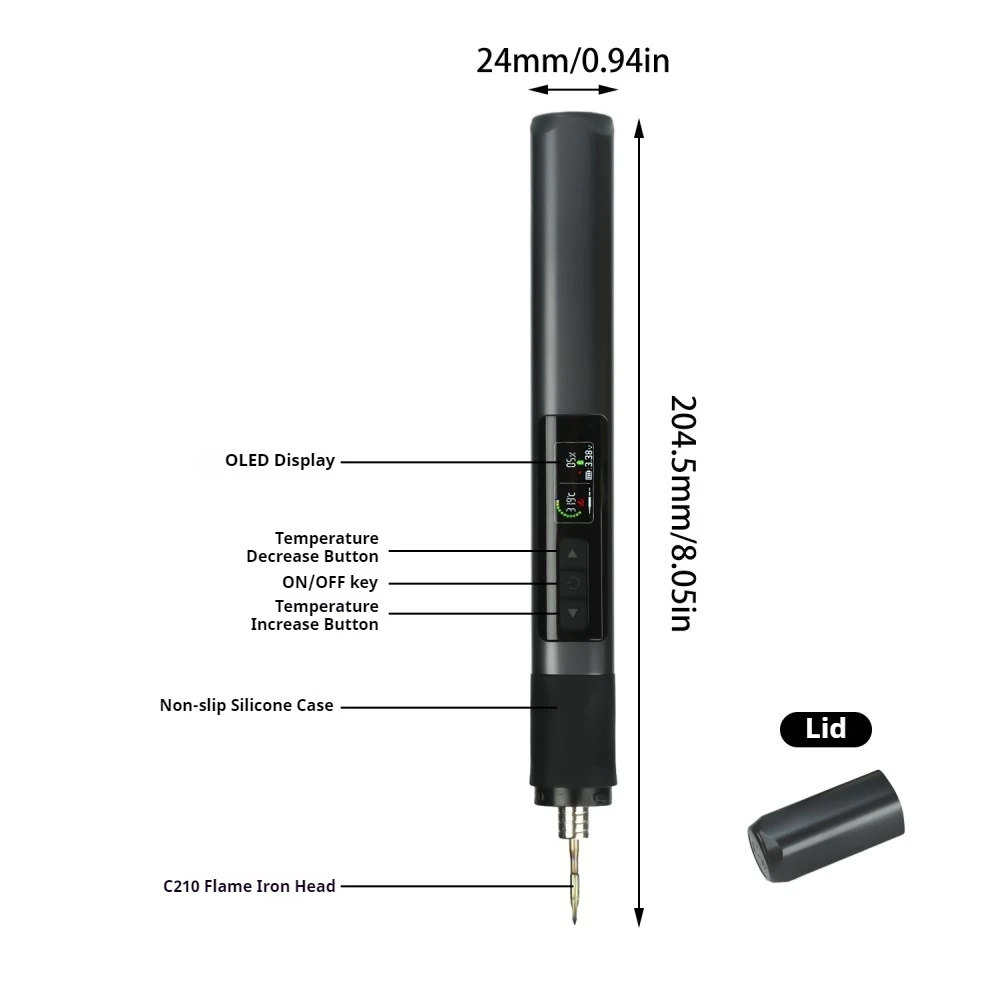 LED Digital Display Temperature Adjustable Constant Temperature USB Wireless Soldering Iron Soldering Station Soldering Pen