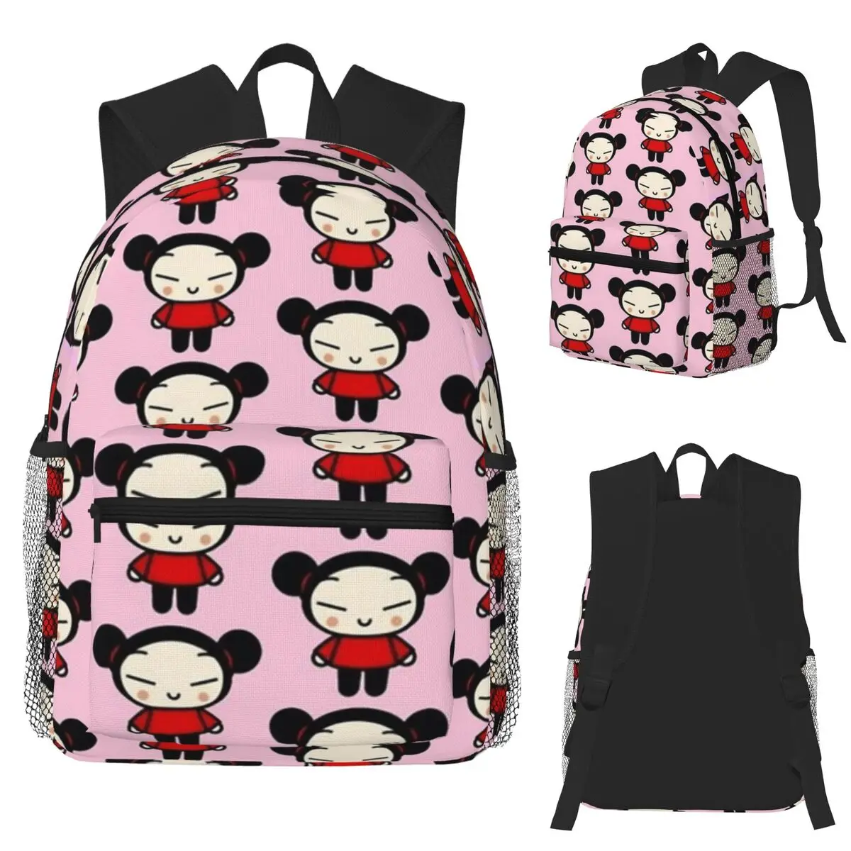 

Студенческий рюкзак Pucca, школьная сумка, походный дорожный рюкзак для мальчиков и девочек, сумка для книг, сумки на плечо